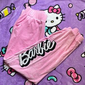 Barbie ✨ Pink Velvety Lounge Pants with Logo size Small
